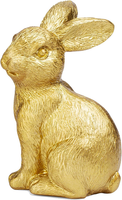 Hase Osterdeko Outdoor Gold Polyresin Deko Kaninchen Ostern Deko Osterhase Figur