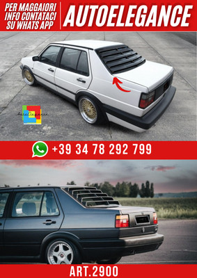 ART.2900 Lüftungsschlitze Heckscheibe Postriore Schwarz Glänzend VW Jetta Mk2