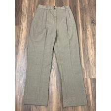 VTG Women Field Manor Petites pleated high-waisted wide leg dress pants trousers
