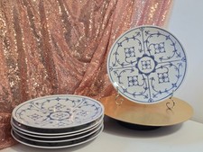 Winterling Indisch Blau Porzellan Teller 25 cm Bavaria Germany 6 St. Strohblume