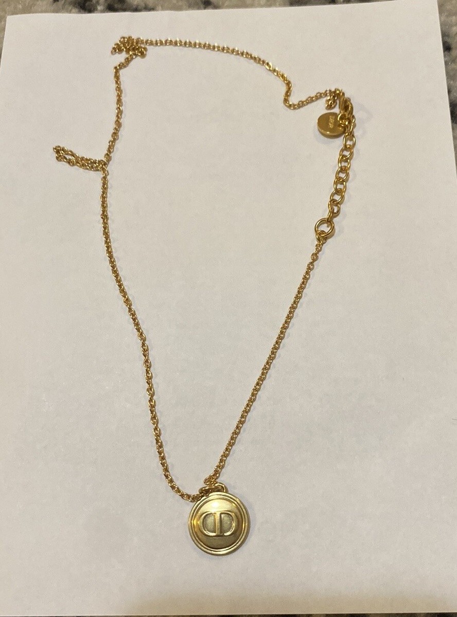 Dior Petit CD Necklace Gold-Finish Metal | eBay