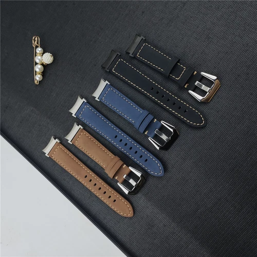 Für Samsung Galaxy Watch 6 5 4 40/44mm Classic 43/47mm 5 Pro Leder Band Strap - Bild 14 von 30