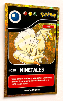 2024 POKEMON POKEDEX BLACK Card #038 NINETALES Kanto Peru Edition
