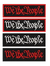 We The People US Constitution American Embroidered IRON ON/SEW ON Morale Patch
