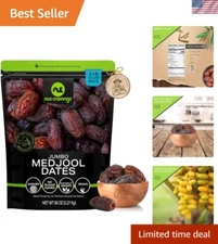 Fresh Jumbo Medjool Dates - 80oz No Sugar Added, Perfect for Healthy Snacking