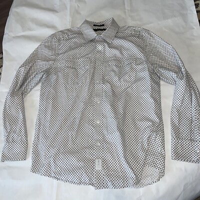 SEAN JOHN mens Tailored Fit Long sleeve button down shirt Arrow print L 133307