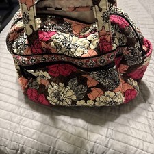 Vera Bradley Diaper Bag. Large In Mocha Rouge.