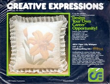 "Tiger Lily Whisper" 1983 Creative Expressions Candlequilting Pillow Kit 4834