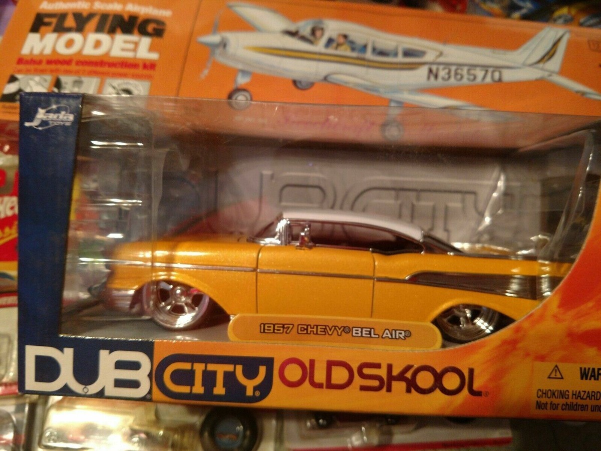 1957 Chevy Bel Air yellow 1/24 scale DieCast Jada Dub City Old