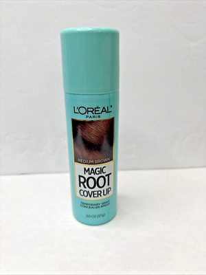 L'Oreal Magic Root Cover Up, Temporary Gray Concealer Spray, Medium Brown 2 oz