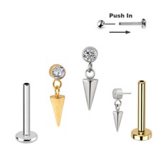 Titan Push in Pin Cone Spitze Anhänger Labre...