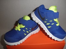 New NIKE Flex 2013 Run Toddler Boys Girls TDV Athletic Shoes Royal Blue/Volt