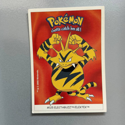 2000 Dunkin Boomer Pokemon Karten Sticker - # 125 Elektek / Electabuzz (1)
