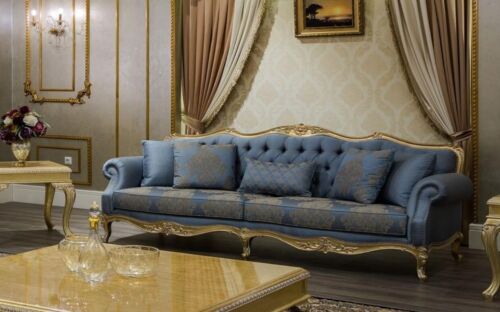 Tessuto barocco rococò divano imbottito mobili xxl grandi divani divano chesterfield - Foto 1 di 1