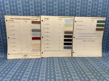 1960 Lincoln Original DuPont Paint Color Chip Chart - 3 Pages