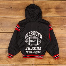 Vintage Game Windbreaker Jacket Xs Cheerleading Pullover Usa Made Black Womens