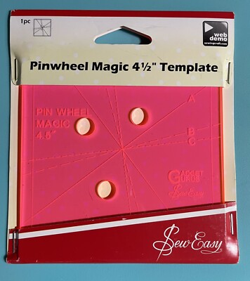 Sew Easy Pinwheel Magic 4 1/2 inch Quilting Template | eBay