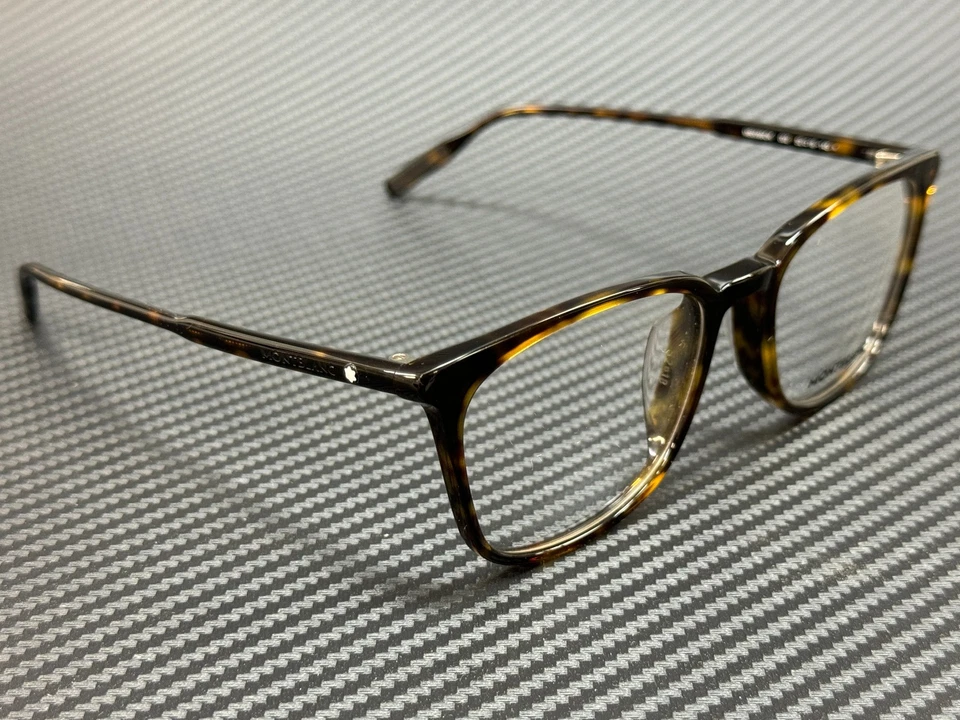 Gafas Mont Blanc MB0089OK 002 Havana redondas cuadradas para hombre 52 mm Foto 3 de 4