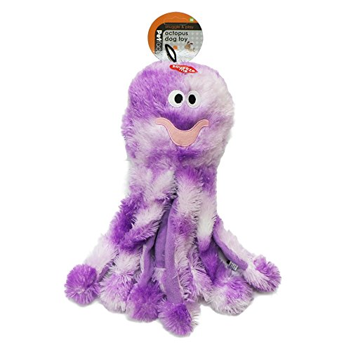 purple octopus dog toy