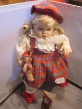 Vintage 16  Doll by Pauline CAMILLA 42/1500 Cloth Doll Blonde with Teddy Bear