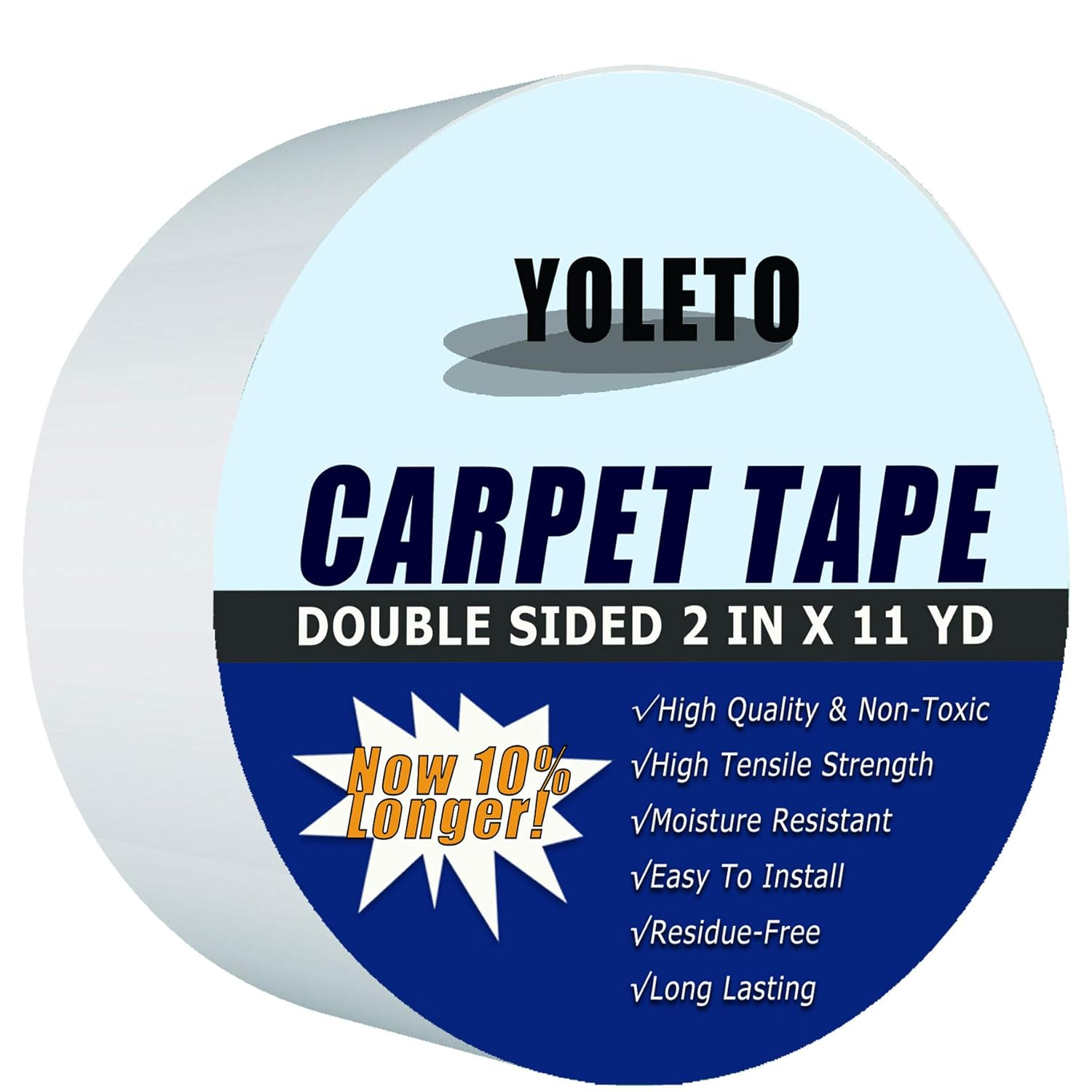 Carpet Tape Double Sided - Solution for Securing Rugs, Tiles, Wood & More with S