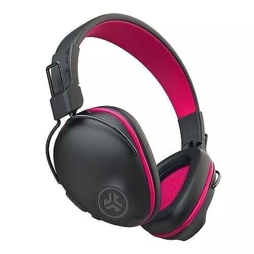 JLab JBuddies Pro Kids Wireless Headphones, 35H Battery, Volume Safety, Pink