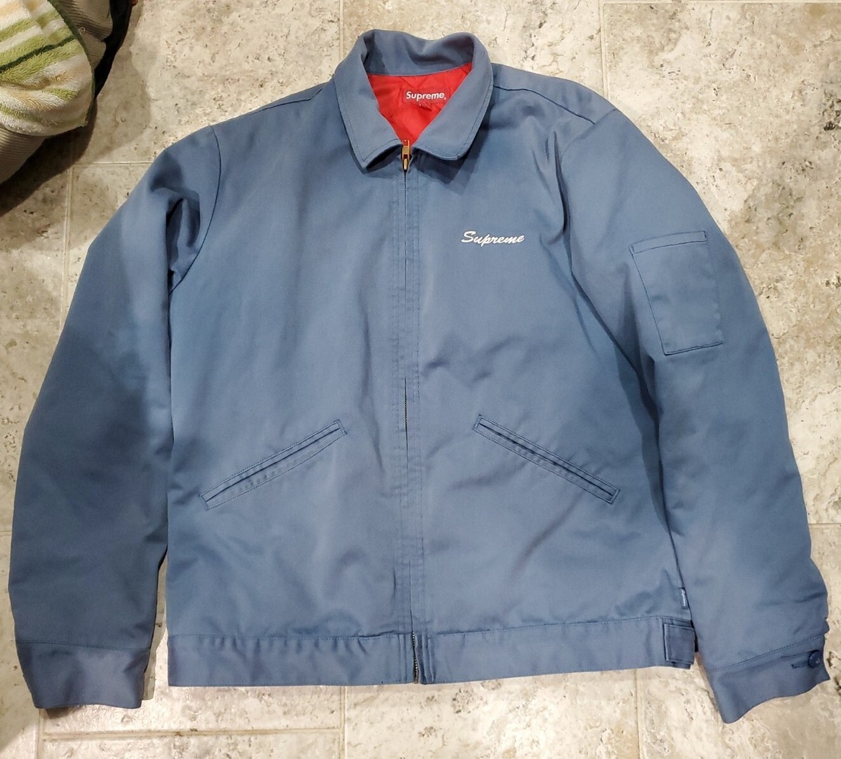 ULTRA RARE SUPREME PLAYBOY FW2016 LIGHT BLUE WORK JACKET ULTRA RARE SUPREME PLAYBOY FW2016 LIGHT BLUE WORK JACKET