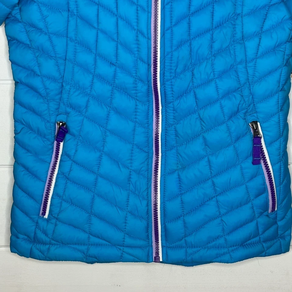 SNOZU девочек синий зимний мягкий подкладка куртка размер большой 14/16 - Изображение 3 из 4