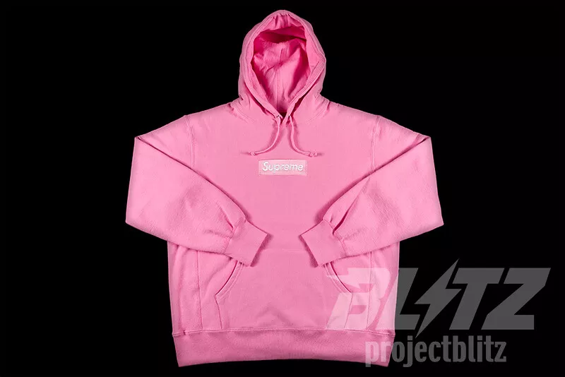 SUPREME BOX LOGO HOODED SWEATSHIRT PINK M FW21 HOODIE