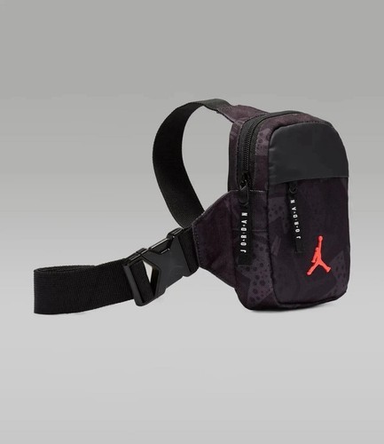 Nike Jordan Airborne Hip Bag Black Infrared AJ6 Crossbody 7A0747 G0H New - Picture 12 of 13