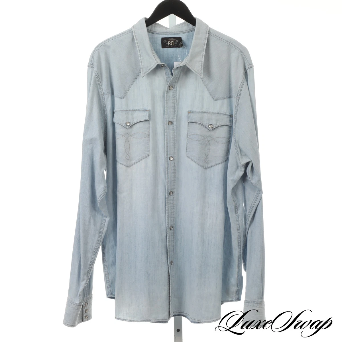RRL Denim Casual Button-Down Shirts for Men for sale - eBay