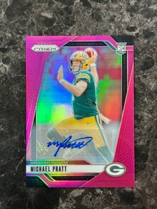 2024 Panini Prizm Rookies Michael Pratt #379 Pink Prizm Auto (AU, RC) @QK05