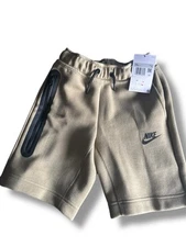 Nike Kids Youth Sportswear Tech Fleece Green Olive Shorts FD3289-276 XS