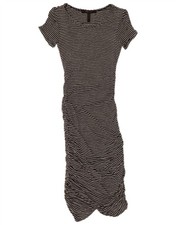 BCBGMAXAZRIA Womens Bodycon Dress UK 10 Small Black Striped AU05