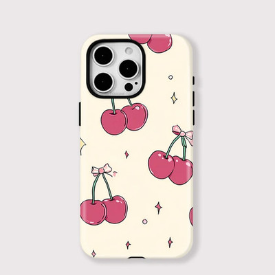 Cherry Fruit Summer Cute Print Cover iPhone 17 16 15 14 13 12 11 Pro Max Hülle
