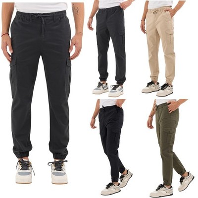 COMEOR Cargohose Herren Stretch Relaxed Fit   Chino Hose Baumwolle Männer Cargo
