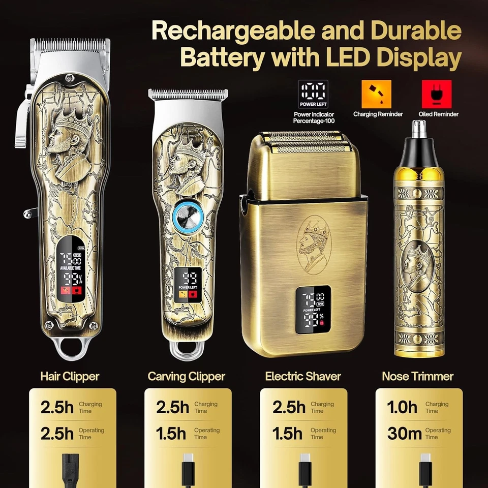 "PRO Máquinas Profesionales Para Cortar Cabello Maquina Cortadora De Pelo Set ME Foto 3 de 4