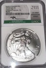 2021 (P) Emergency Production Silver Eagle Signed by John Mercanti MS70 - T1 FDI