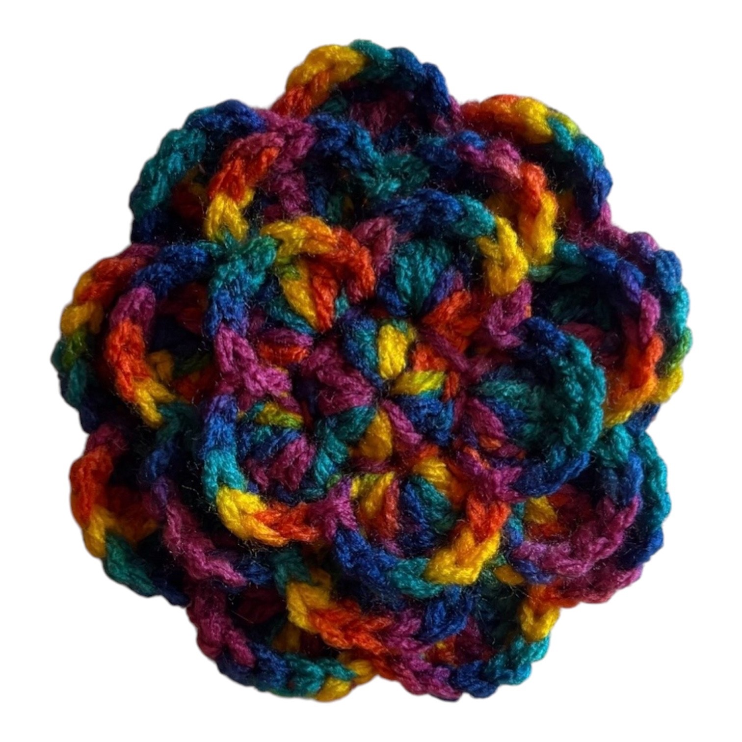 70s style Flower Lapel Pin Tuxedo Brooch Boho Handmade Crochet Retro Boho Preppy
