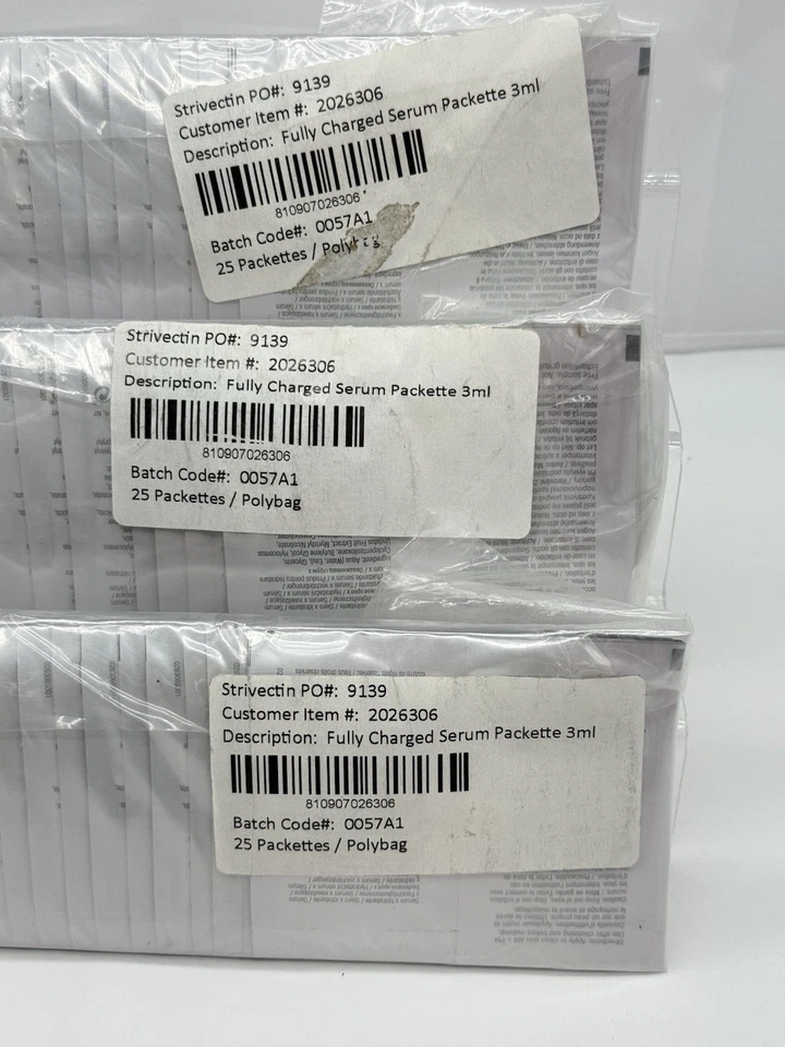 Lote de 25 paquetes de muestra de suero StriVectin completamente cargados - 3 ml cada uno (sellado) Foto 2 de 4