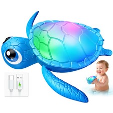 Turtle Bath Toys - Automatic Swimming with Colorful Lights, Rechargeable  Au...