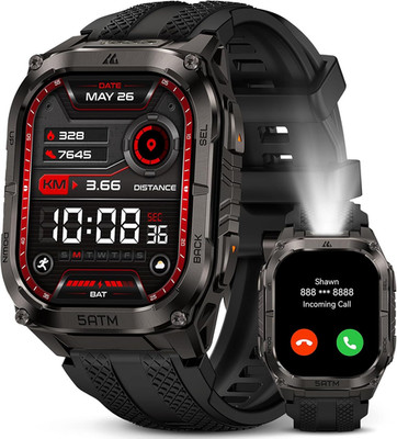 KOSPET Tank M4C Smartwatch Herren Mit LED, 1,96'' AMOLED, Dualband-Gps & Kompass,