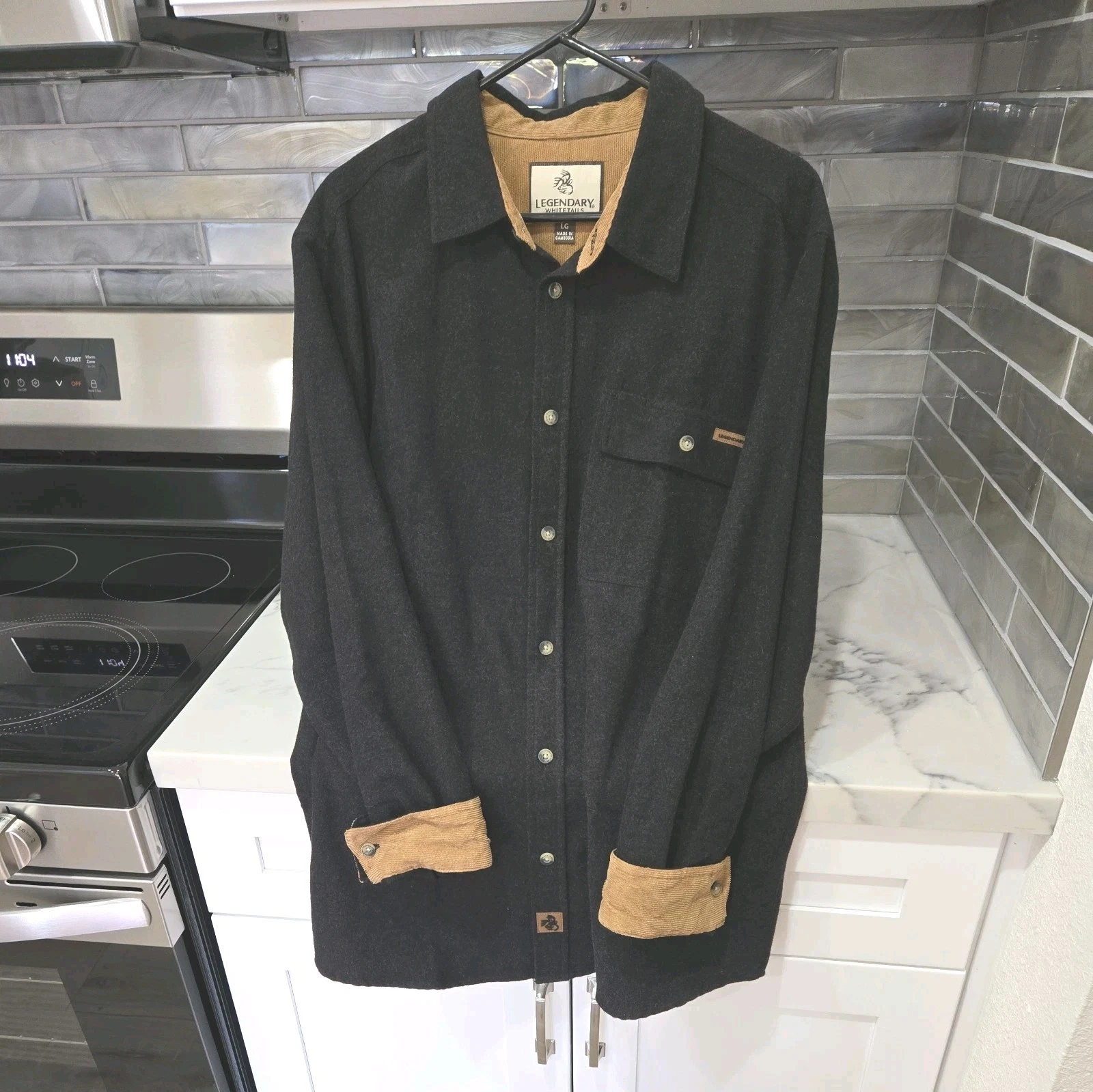 NWOT Legendary Whitetails Chamois Shirt Men, Long Sleeve, Button-Up, 100% Cotton