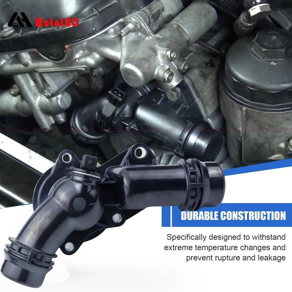 Engine Thermostat Assembly w/ Housing Sensor Gasket for BMW E46 E53 325i 330i X5 Foto 4 de 4
