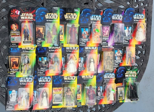 Kenner 1995-98 Star Wars Power Of The Force Action Figures Mixed Lot 18 Red Card