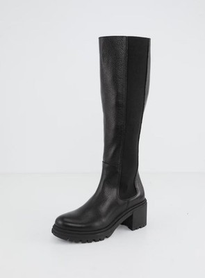 Leder Stiefel schwarz 35 HEINE Damen Nappaleder Stiefel Stretch-Einsatz 4.8940