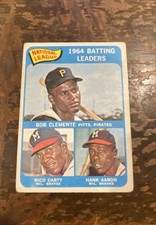 1965 Topps - League Leaders Roberto Clemente, Hank Aaron, #2 Bob Clemente Good 