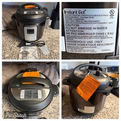 Instant Pot Viva 6 qt. Quart Pressure Cooker 9-in-1 Viva Black SS 60 NEW NO BOX