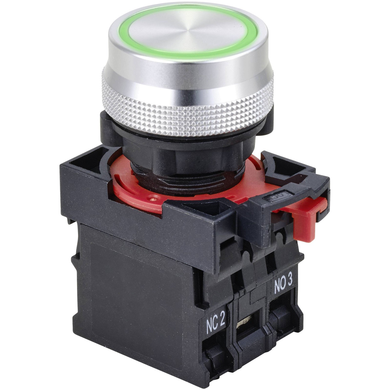 TruComponents Pushbutton ,Panel Mount,On/On,NO/NC,Scr/term,IP40