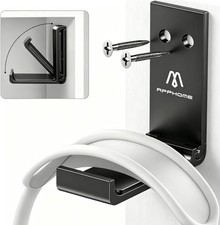 Headphone Stand Hanger Foldable Wall Hooks Aluminum Gaming Headset Black